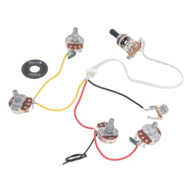 Electric Guitar Wiring Harness Kit 3 Way Toggle Switch 500K Pots Guitar Prewired Wire Harness for LP Guitars