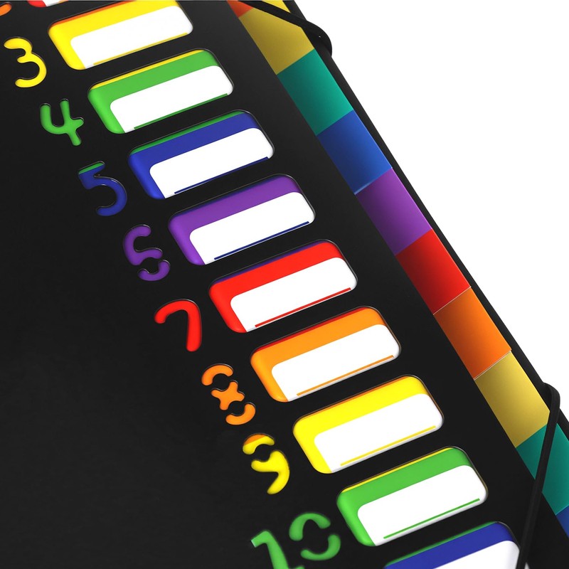 QWORK Document Folder A4 with 12 Compartments, Expanding Folder Sorting