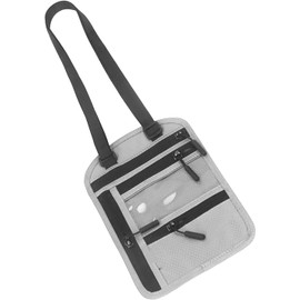 Cartera para el Cuello, Liviana, para Viajes, para el Cuello, para Pasaporte, con Bloqueo Multifunci¨®n, para Viajes de Negocios y Estudios (Gris Claro)