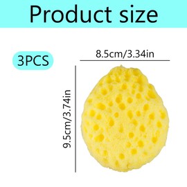 GroveEss 3 PCS Bath Sponges,Soft Honeycomb Body Shower Sponge Set,3 Colors Bath Sponges Bathing Accessories for Adults Kids Body Washing Care Bathroom