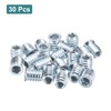 uxcell 30Pcs Threaded Inserts, 5/16"-18x43/64 Zinc Plated Carbon Steel Hex