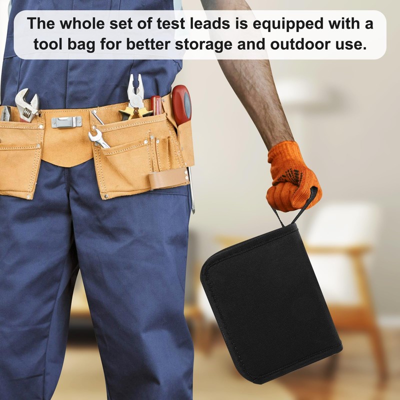 EDGELEC 28 Pcs Multimeter Test Leads Kit with Replaceable Gold-Plated