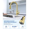 Kitchen Faucet Head Replacement with 15 Adapters - 3 Functions