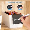 Plastic Storage Bins 6 Pack with Clip Labels & Chalk