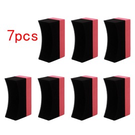 Adyoney 7pcs Red Tire Shine Applicator Sponges, Durable Foam Tire Applicator Pads, Reusable Tire Sponges, for Car Glass, Painted Steel & Porcelain