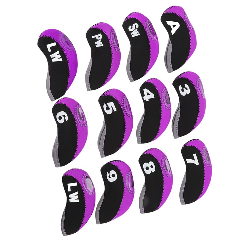 12PCS Golf Club Head Covers Neoprene Scratch Proof Golf Club