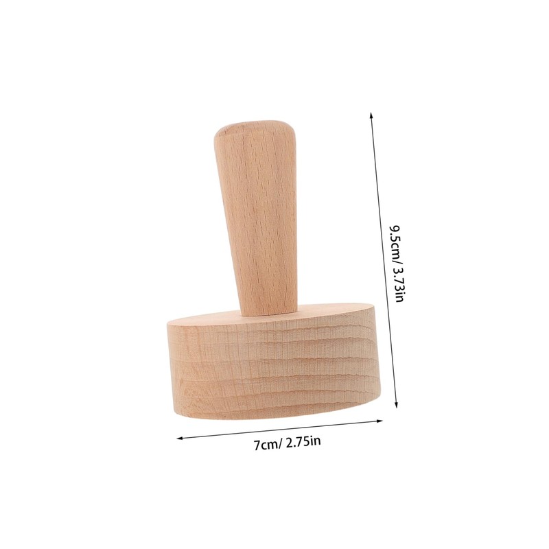 FUNOMOCYA Tart Press Tool: Wood Egg Tart Pastry Tamper Tool
