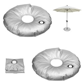 Frdhee 2PCS 18" Water Bags for Feather Flag Base, Upgraded Thickened PVC Umbrella Base Water Weight Bag Foldable Round Water Weight Bag Sandbag for Patio Beach Umbrella Base Stand