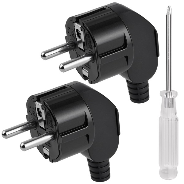 AXFEE Pack of 2 Euro Plugs, 250 V 16 A