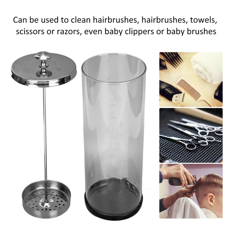 Barbicide Soaking Jar Large Glass Cleaning Jar for Barber Tools