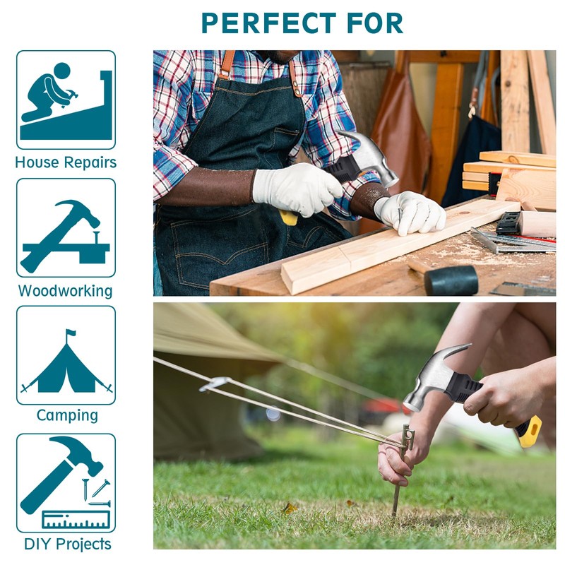 Small Claw Hammer - Mini Hammer for Women&Kids, Camping Hammer,