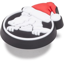 Crocs Unisex-Adult Jibbitz Shoe Charms - Holiday and Christmas Shoe Charm Singles, Cute Charms for Girls and Boys, Duke in a Santa Hat, One Size