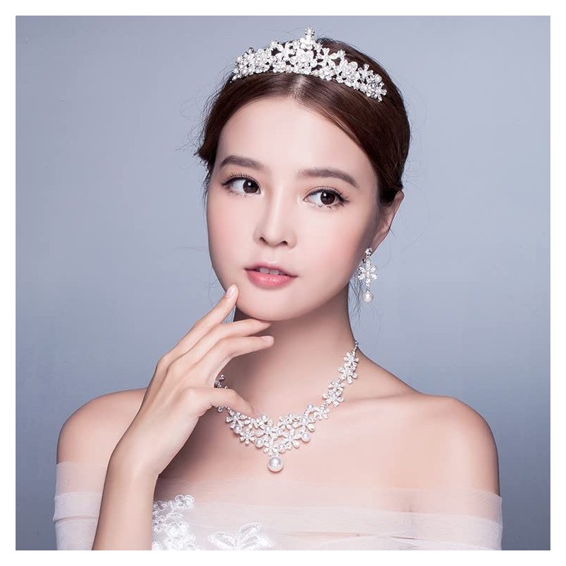 Uccellino Pearl Tiara, Set of 3, Hairpin Included, Ready to