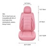 TIEHESYT Pink Car Seat Covers Front Pair, Breathable Leather Automotive