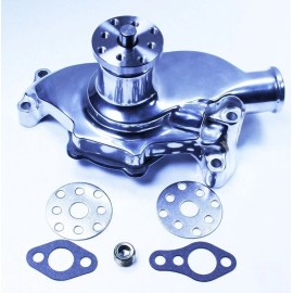 espeedpro21 Small Block Chevy Polished Aluminum High Volume Short Water Pump SBC 283 327 350