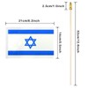 JKAVPPT 12 Pack Israel Israeli Stick Flag Small Mini Hand