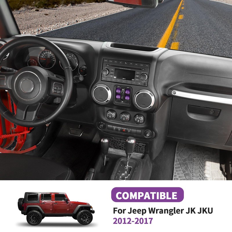 SQQP for JK Aluminium Center Console Window Switch Button Cover