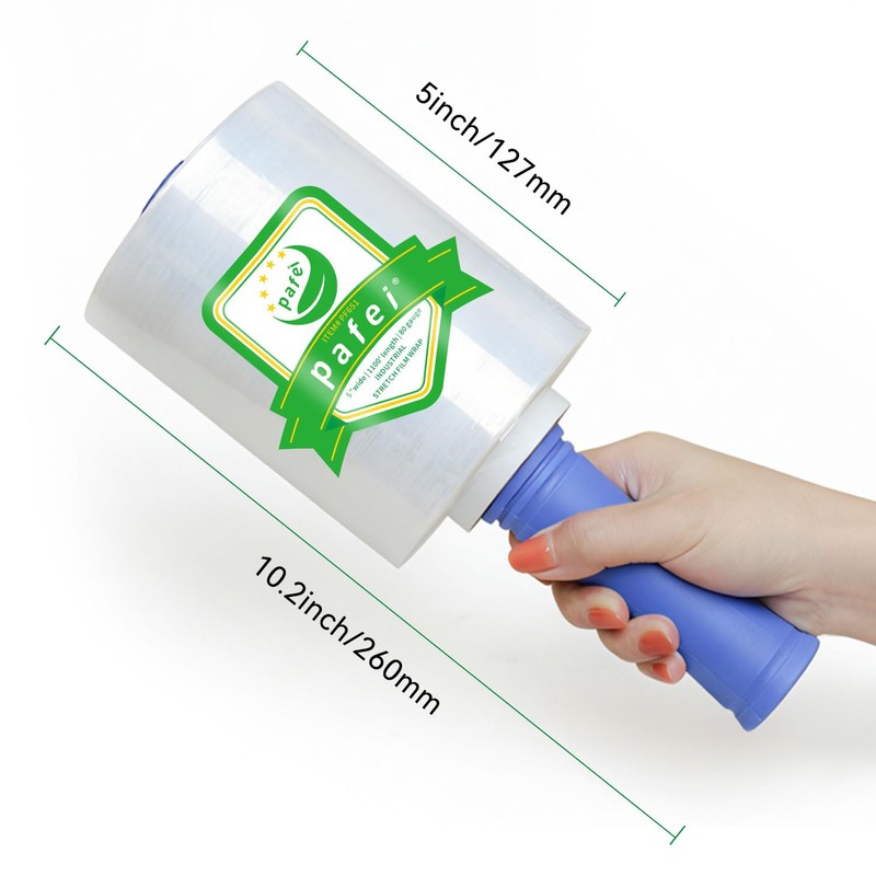 PAFEI 5 inch Plastic Stretch Film Shrink Wrap Roll for
