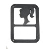 Girl Head Silhouette 3D - BLK For Jeep Wrangler JK/JKU