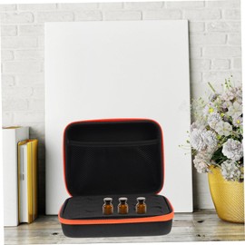 WOONEKY Compartment Essential Oil Organizer Pouch Shock Travel Bag for Bottles Lightweight Durable Zipper Design for Model Paint and Travel Storage