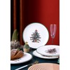 Set of 4 Christmas Dinner Plates Set, Christmas Tree Plates
