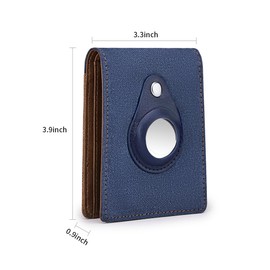 VANNANBA Mens Casual Cowboy Slim Bifold Leather Minimalist Front Pocket RFID Blocking Bifold Wallets for Men Air Tag Wallet