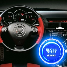 CHUSYYRAY Universal 12V Car Blue Illuminated Engine Start Switch Push Button Race Starter