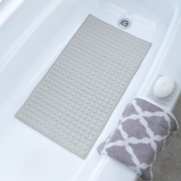 SlipX Solutions Cream Pillow Top Plus Safety Bath Mat Provides The Very Finest in Cushioned Comfort and Slip-Resistance (Over 700 Air-Filled Pockets, 200 Suction Cups, Natural Rubber)