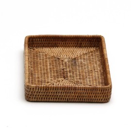 DaiDo BRONX GN856 Rattan Rectangular Basket Shallow Spa Tray, Natural