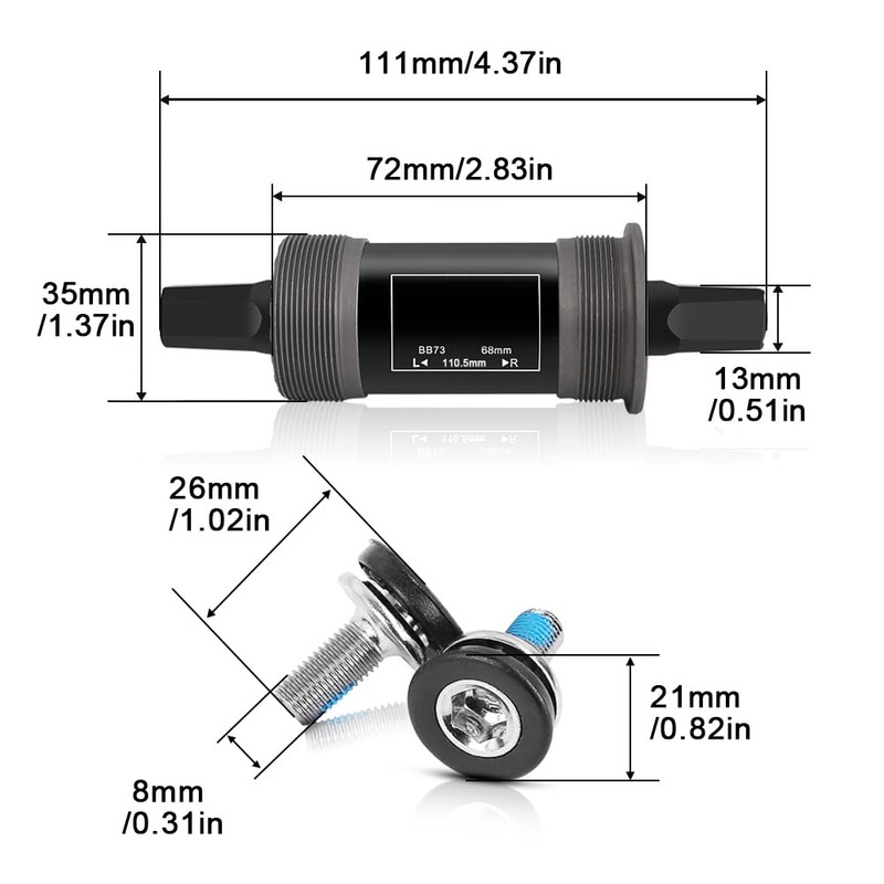 BANTI BSA Bottom Bracket Square 68 x 110.5 mm Shell