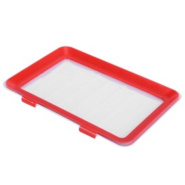 Bandeja de Alimentos Bandeja de Plástico para Almacenamiento de Alimentos Bandeja de Conservación de Alimentos, Contenedor de Bandeja de Conservación Al Vacío con Tapa de Bloqueo