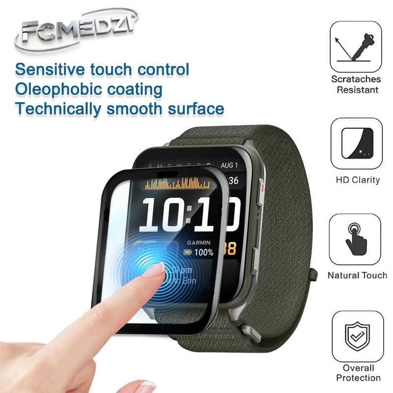 FCMEDZI Clear TPU Screen Protector Compatible for Garmin Venu X1，