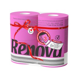 Renova Toilet Paper, Fuchsia - Pack of 5 x 4 Rolls