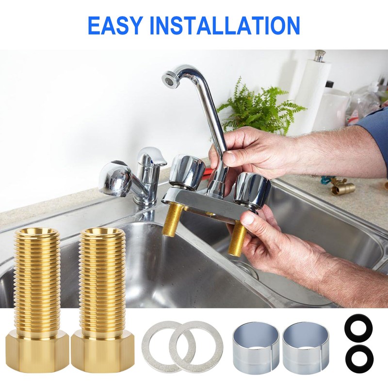 Faucet Shank Extension kit,100818 Thick Countertop Extension Set for Faucet