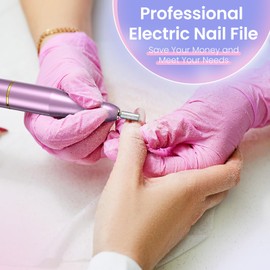 Electric Nail File, Professional Nail Drill Machine for Gel Nails, 20000RPM Adjustable Speed, Electric Nail Drill E File for Nail, Portable Manicure Pedicure Set for Women Girls Mum Nail Care Gifts