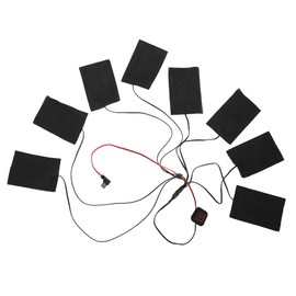 Winter Heated Jacket Vest Metal Fiber Heating Pads Electric Warm Clothing 8-in-1 Kit