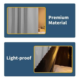 Bunk Bed Bottom Curtains Mid-Sleeper Tent Lightproof Cabin Canopy Screen Nets Blackout Canopy Dustproof Bedroom Frame Draperies Student Dormitory Privacy Protection