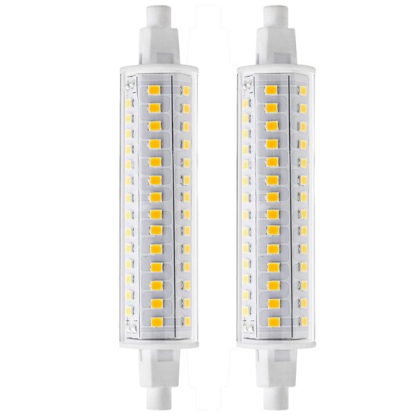 Sunlite 81018-SU LED T8 Double Ended Light Bulb (R7s) 118 MM, 8.5 Watts (75W Halogen Equivalent) 900 Lumen, UL Listed, 2 Pack 30K - Warm White