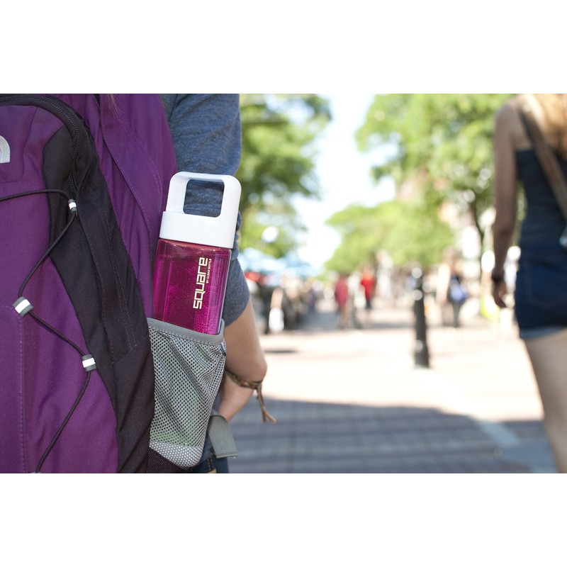 Clean Bottle Tritan Square BPA-Free Water Bottle, Opens from Both