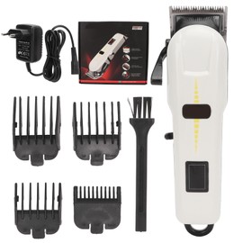 Electric Hair Clipper Low Noise LCD Display Ergonomic with Limiter Comb  100‑240V for Home Barber Shop