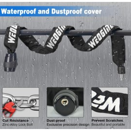 Weogine Candado Para Moto Motocicleta Bicicleta Cadena Con Lock Seguro Seguridad Chain