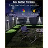 JOFIOS Solar Fence Lights 8 Pack Brown, 50 Lumens Outdoor