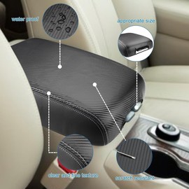 INTGET Center Console Armrest Cover for Nissan Pathfinder Accessories 2013-2020 2021 2019 2018 2017 2016 2015 2014 Cushion Middle Console Lid Protector Interior Accessories for Pathfinder