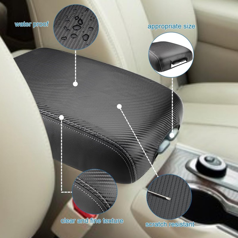 INTGET Center Console Armrest Cover for Nissan Pathfinder Accessories 2013-2020