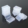 Small transparent plastic storage case for organizing small items 10p set 4ea