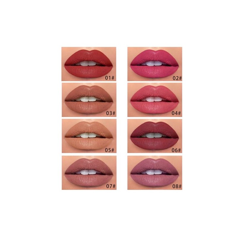 Kaely- 2 rotuladores de tinte labial mate color nude moca,