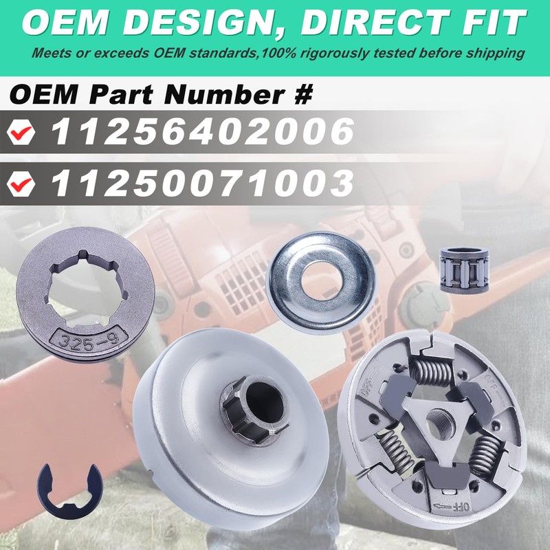 Adefol Chainsaw 325"- 9T Clutch Drum Sprocket Kit for Stihl