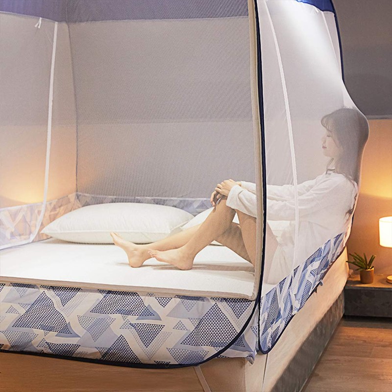 QCM Pop-Up Mosquito Net Tent Canopy for Beds, Self-Standing Tent
