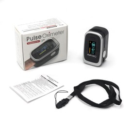 Finger Pulse Oximeter Fingertip Blood Oxygen Saturation Monitor SpO2 with OLED Display,Pulse Rate,Blood Perfusion Index,Respiratory Rate Monitor,Fit for Family Health Care (Black)