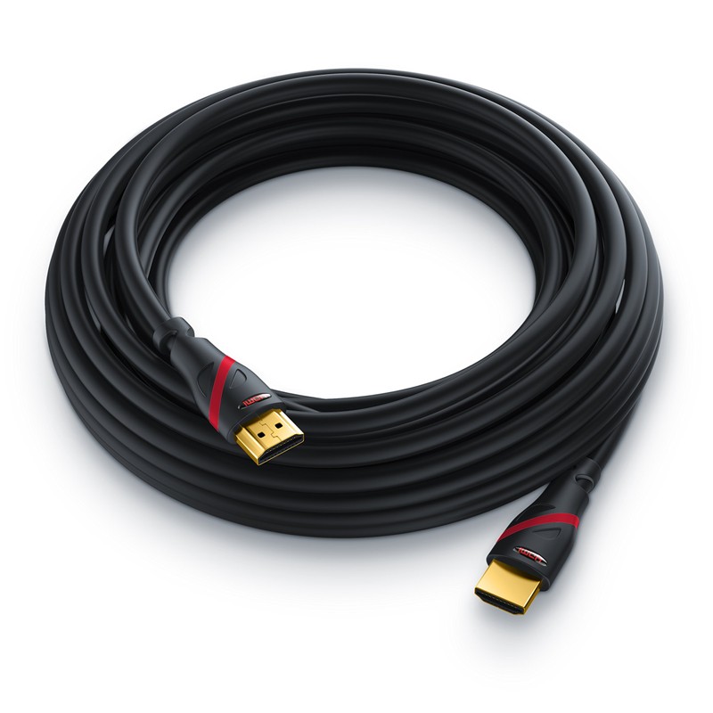 CSL- Ultra HD 4K HDMI Cable White/Red/Black V2 Single Black